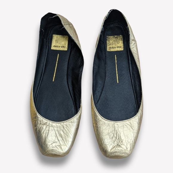 Dolce Vita Gold Flats, 6.5 - Picture 3 of 7